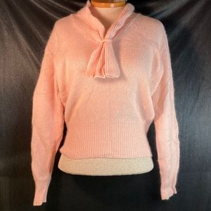 Vintage 80’s Andrew St John angora sweater. C108 Size L. Fits medium. Pink